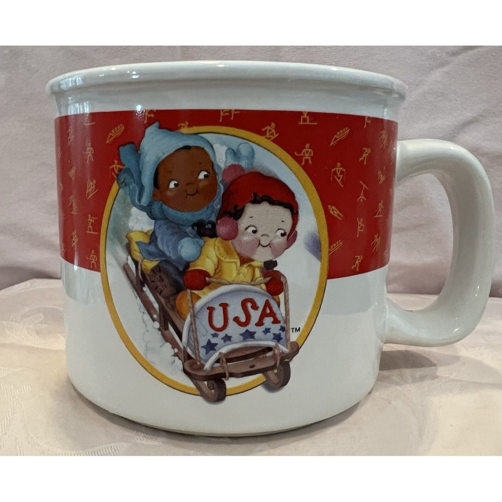 CAMPBELL'S Vintage Limited Edition 2002 US Olympic Salt Lake Soup Mug Bobsledder